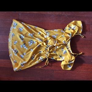 🔥Flowered yellow cute dress